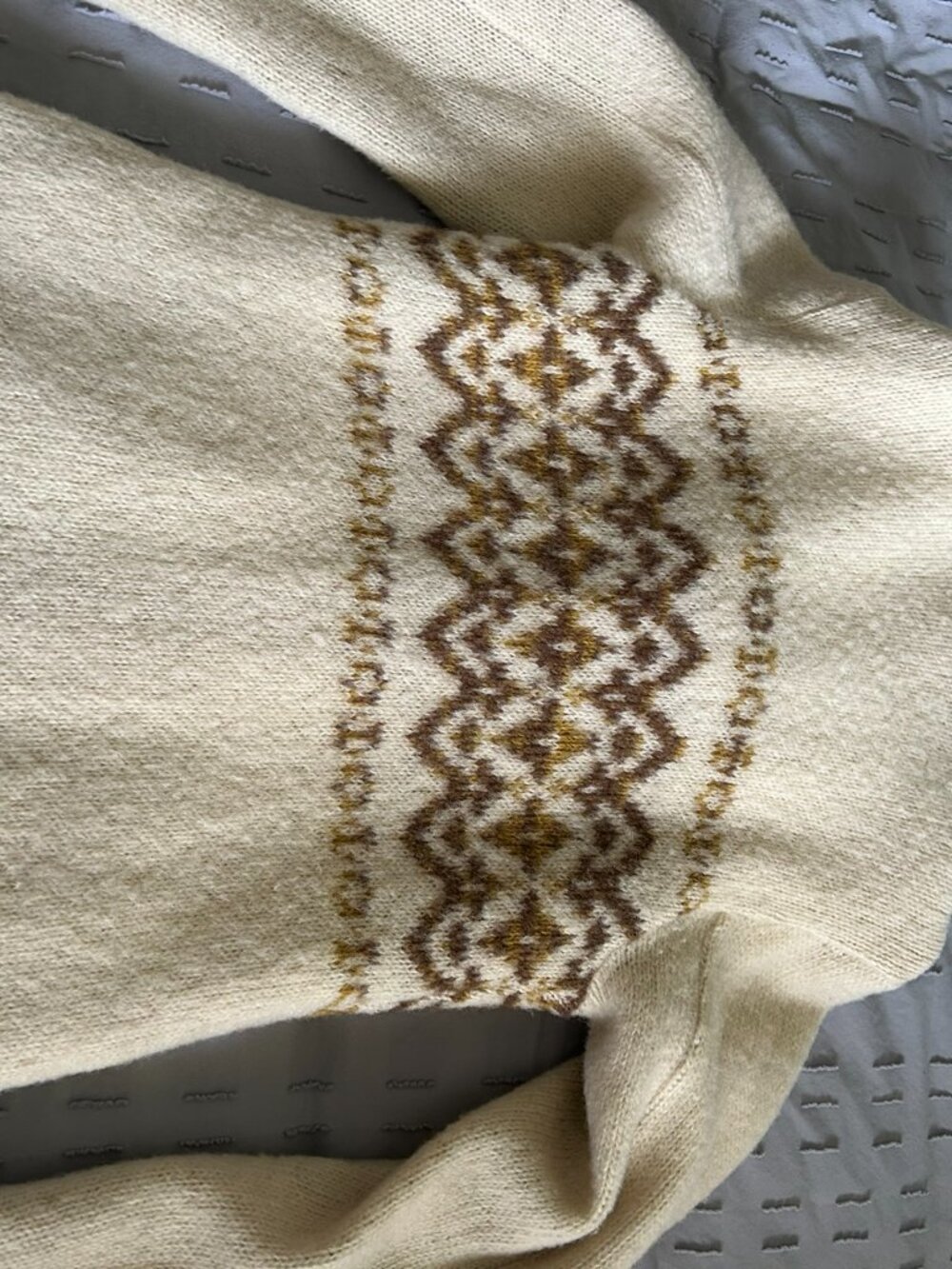 Vintage 1960s Handknit Icelandic Wool Hooded Jacket - Picture 3 of 3
